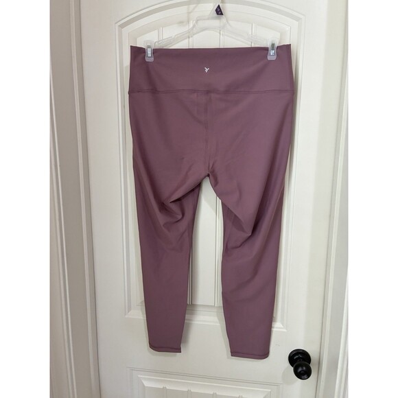 Old Navy Active Powersoft High Rise Leggings Go-Dry Sz XL PLUM MAUVE - Picture 2 of 2